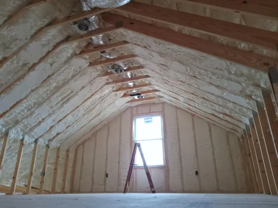 Spray foam roofing application for Crawl Space Insulation project in Lexington